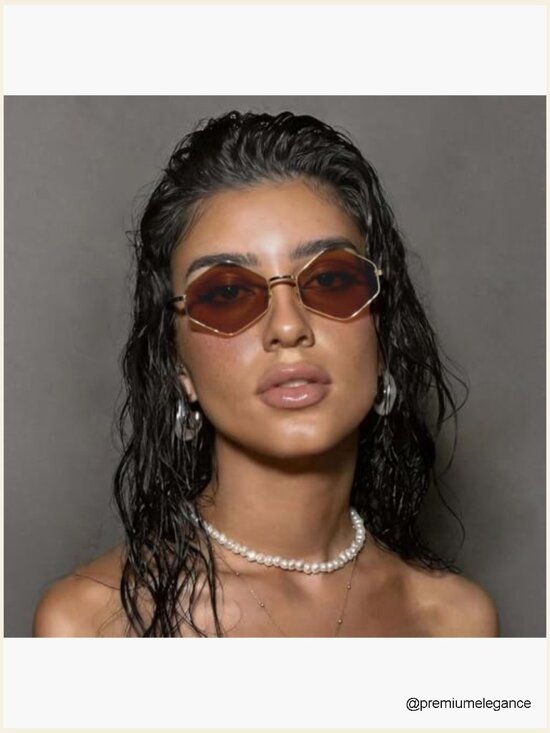Y2k Retro Narrow Rhombus Sunnies Sunglasses for Women Men main image 4